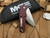Medford Knives Smooth Criminal Red Aluminum Body w/ Bronzed Hardware/Clip and Tumbled Plain Edge Blade (3”)