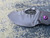 Homer Zhu Custom T-Rex Folder Textured Cloudy Violet Ano Titanium Body w/ Hand Rubbed Sculpted Plain Edge Blade (2.5”) #83/196