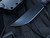WelMade Knives Legion Fixed Blade Purple Fat Carbon, White G10 Lined Scales w/ Bronzed Titanium Hardware and Black PVD Plain Edge Blade (5.25”)