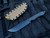 WelMade Knives Legion Fixed Blade Black Micarta Scales w/ Blue Titanium Hardware and Black PVD Plain Edge Blade (5.25”)