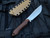 WelMade Knives Legion Fixed Blade Burlap Micarta Scales w/ Bronzed Titanium Hardware and Stonewashed Plain Edge Blade (5.25”)