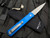 Pro-Tech Knives Godfather Italian Style Auto Folder Blue Aluminum Body w/ Beas Blast Plain Edge Blade (4”) 920-BLUE