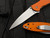 Kershaw Ken Onion Design Leek Assisted Folder Orange Aluminum Body w/ Stonewashed Plain Edge Drop Point Blade (3”) 1660OR