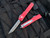 Microtech Ultratech T/E Distressed Red Aluminum Body w/ Apocalyptic Full Serrated Blade (3.4”) 123-12DRD