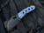 Homer Zhu Custom Parrot Folder Blue/Violet Scuplted Titanium Body w/ Blackwashed Plain Edge Blade (2.7”) #105