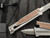 Reate Knives EXO Titanium Burlap Micarta Inlay w/ Stonewashed Double Edge Partially Serrated Blade (3.75”)
