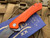 Case Knives Kinzua Flipper Spearpoint Orange Anodized Body w/ S35VN Stonewashed Plain Edge Blade (3.4”) 64696