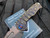 Medford Praetorian Genesis T Violet Bronzed Brushed Flats “Peaks and Valley’s” Pattern Body w/ Flamed Hardware and S35VN Tumbled Tanto Plain Edge Blade (3.3”) MK029STT-38A3-TFCF-BN