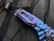 Medford Praetorian Micro T Blue/Violet “Predator” Body w/ Violet Hardware/Clip, Black PVD Glass Breaker, and S45VN Black PVD Tanto Plain Edge Blade (3.3”) MK008MKT