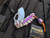 Homer Zhu Custom T-Rex Folder Sculpted Titanium Body w/ Purple Hardware and S35VN Hand Rubbed Satin Sculpted Plain Edge Blade (2.5”) #368