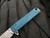 Medford Knives M-48 Flipper Blue Aluminum Top and Tumbled Titanium Spring w/ Flamed Hardware and S35VN Tumbled Blade (3.9”)-1680012791