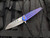 Medford Knives Nosferatu Flipper Violet Titanium Body w/ Bronzed Hardware, Bead Blast Violet/Bronzed Clip, and S35VN Tumbled Plain Edge Blade (3.5”)