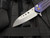 Medford Knives Nosferatu Flipper Violet Titanium Body w/ Bronzed Hardware, Bead Blast Violet/Bronzed Clip, and S35VN Tumbled Plain Edge Blade (3.5”)