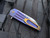 Medford Knives Nosferatu Flipper Violet Titanium Body w/ Bronzed Hardware, Bead Blast Violet/Bronzed Clip, and S35VN Tumbled Plain Edge Blade (3.5”)
