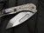 Medford Prae Slim Tanto Flipper Bead Blast/Brushed Silver “Jasmine Fields” Body w/ Flamed Hardware/Clip and S45VN Tumbled Plain Edge Blade (3.25”)