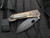Medford 187DP Folder Bronzed “Lion’s Head” Body w/ PVD Hardware and PVD D2 Plain Edge Blade (3.75”)