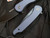 Eikonic Dromas Flipper Steel Blue G10 Scales w/ D2 Black Plain Edge Blade (3.25”) 440SGY