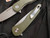 Eikonic Dromas Flipper OD Green Micarta Scales w/ D2 Stonewashed Plain Edge Blade (3.25”) 441SGR