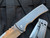 Chaves Ultramar 229 Redencion Kick Stop Folder Full Titanium Body w/ M390 Satin Finished Tanto Plain Edge Blade (3.4”)