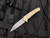 Pro-Tech Malibu Custom Flipper Bronze AL Textured Body w/ MOP Button and Magnacut Stonewashed Plain Edge Blade (3.5") 5311