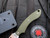 Spyderco Stok Drop Point Fixed Blade OD Green G10 Scales w/ Satin Finished Plain Edge Blade (2.95") FB50GPOD