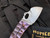 Homer Zhu Custom Parrot #137 Folder Pink/Purple Sculpted Titanium Body w/ Hand Finished Rock Grind Plain Edge Blade (2.7")
