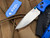 Benchmade Bugout Folder Blue Grivory Body w/ Drop Point Satin Plain Edge Blade (3.24") 535