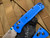 Benchmade Bugout Folder Blue Grivory Body w/ Drop Point Satin Plain Edge Blade (3.24") 535