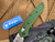 Benchmade Osborne Axis Lock Folder Green Aluminum Body w/ Stonewashed Plain Edge Blade (3.4") 940