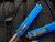 Microtech Dirac D/E Blue Aluminum Body w/ Bronzed Plain Edge Blade (2.92") 225-13BL