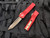 Microtech Combat Troodon T/E Red Aluminum Body w/ Bronzed Plain Edge Blade (3.8") 144-13RD