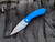 Case Knives Westline Assisted Folder Blue Aluminum Body w/ S35VN Stonewashed Plain Edge Blade (3.19") 36552