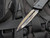 Marfione Custom Combat Troodon D/E Black Hefted Alloy Body w/ DLC Ringed Hardware and Hot Blued Vegas Forge Reptillian Damascus Plain Edge Blade (3.8")
