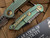 Marfione Custom Warhound Antique Green Frag Pattern Titanium Body w/ DLC Two Tone/Hand Stippled Bronzed Hardware and DLC Two Tone Stonewashed Blade (3.75")