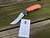 Jason Clark Custom Knives "4" Folder Ghost Orange G10 Scales w/ Fatcarbon Bolster, Zirc Pocket Clip, and S35VN Plain Edge Blade (3.5")