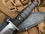 Defiant7 Les George M320 Fixed Blade Black G10 Handle and Titanium Guard w/ N690 Plain Edge Blade (