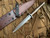 Defiant7 Les George Rook6 Dagger Fixed Blade Milled Titanium Handle w/ 204P Plain Edge Blade (6")