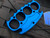 NCC Knives Spiked Grapnel Knuckles Blue Anodized T6 Aluminum