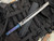 Mike Taylor X Chris Green Full Titanium Custom Short Sword w/ Blue/Violet Ti Handle and Carbonized Steel Edge Blade (15")
