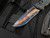 Marfione Custom Amphibian RAM-LOK Folder Carbon Fiber Body w/ DLC Two Tone Hardware, Stippled Copper Backspacer, and Hot Blued Tigar Mai Baker Forge Damascus Blade (4")