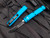 Microtech Ultratech S/E Turquoise Aluminum Body w/ Black Partially Serrated Blade (3.4") 121-2TQ