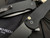 Pro-Tech Knives Malibu Bladeshow Special Flipper Black Textured Aluminum Body w/ Mosaic Pin Button and Black DLC Wharncliffe Plain Edge Blade (3.5") 5306BS