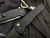 Pro-Tech Knives Malibu Bladeshow Special Flipper Black Textured Aluminum Body w/ Mosaic Pin Button and Black DLC Wharncliffe Plain Edge Blade (3.5") 5306BS