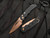 Pro-Tech TR-5 2023 Bladeshow Black Feather texture Aluminum Body w/ Safety, Rose Gold Hardware, and Rose Gold Plain Edge Blade (3.25") TR-5 RG