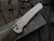 Pro-Tech Malibu Flipper Textured Grey Aluminum Body w/ DLC Black Reverse Tanto Plain Edge Blade (3.5") 5206-GREY