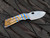 Medford Knives TFF-1 Folder Blue and Bronze "Armadillo" Body w/ Bronzed Hardware and S35VN Tumbled Blade (4")