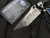 Arcane Design The Creature Folder Black Titanium Body w/ Silver Pivot Collar and Damasteel Tanto Plain Edge Blade (3.75")