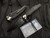 Arcane Design The Creature Folder Black Titanium Body w/ Silver Pivot Collar and Black Drop Point Plain Edge Blade (3.75")