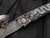 William Henry B30 "Silver Dragon" Folder Hand Carved Sterling Silver Dragon Motif  w/ Lapis Lazuli Inlaid Gemstone and 'Intrepid' Damascus Plain Edge Blade (3.25")