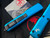 Microtech Ultratech T/E Turquoise Aluminum Body w/ Black Plain Edge Blade (3.4") 123-1TQ